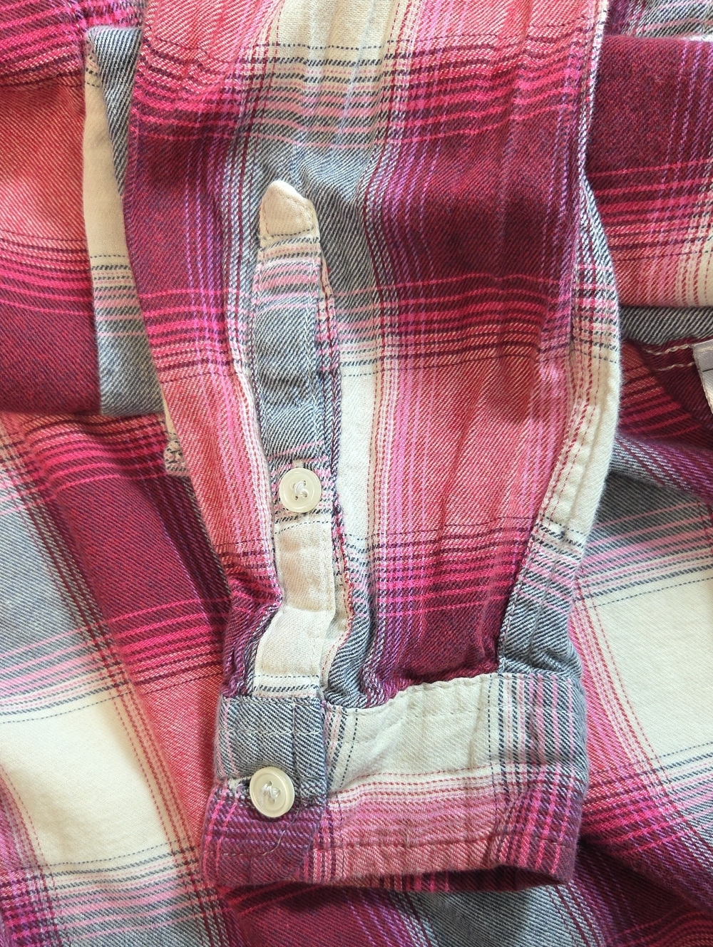 GAP 100% Cotton Boyfriend Fit Pink Flannel Shirt Size S - Picture 9 of 9